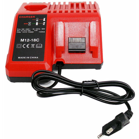 Replace for Milwaukee M18B5 M18B4 18V 14,4V 12V Li-ion Charger for Milwaukee 48-11-1815 48-11-1820 48-11-1840 48-11-1850 48-11-1828 48-11-1860 48-11-1852 (1/5)