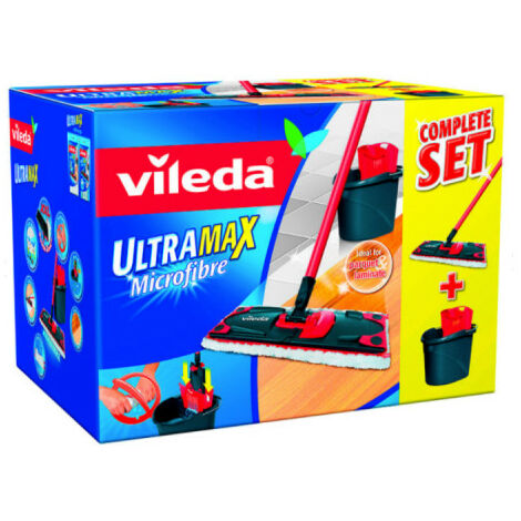 Pack Ultramax VILEDA 2-in-1-Mikrofasermopp und Eimer-Schleuderer
