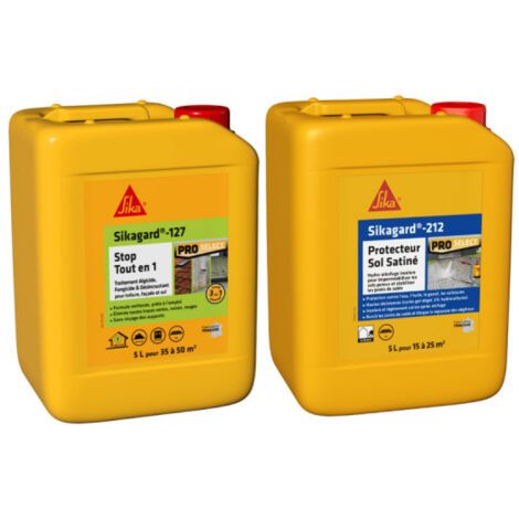 SIKA Bodenreinigungs- und Schutzpaket - Sikagard-127 Stop Tout en 1 5L - Sikagard-212 Bodenschutz Satine 5L