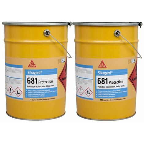 Set von 2 farblosen Schutzmitteln für Böden SIKA Sikagard 681 Protection - 11L