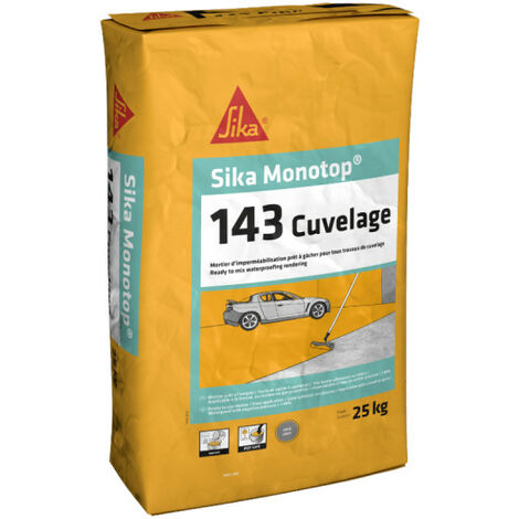 SIKA MonoTop-143 Abdichtungsbeschichtung Tübbing - 25 kg - Zementgrau (1/2)
