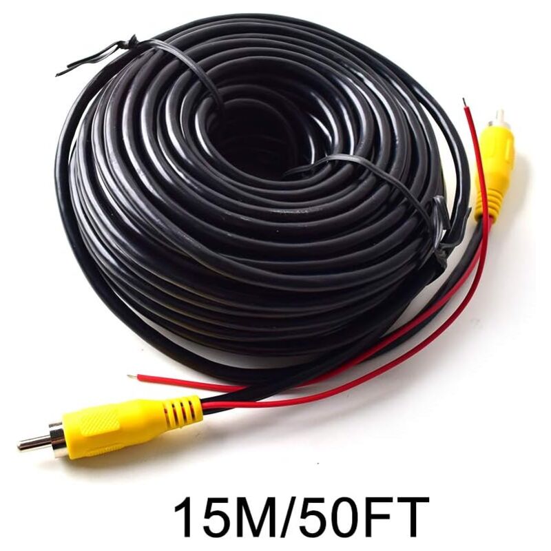 6M 20FT vidéo cable rallonge rca jack câble prise phono connecteur plug  pour recul voiture fil