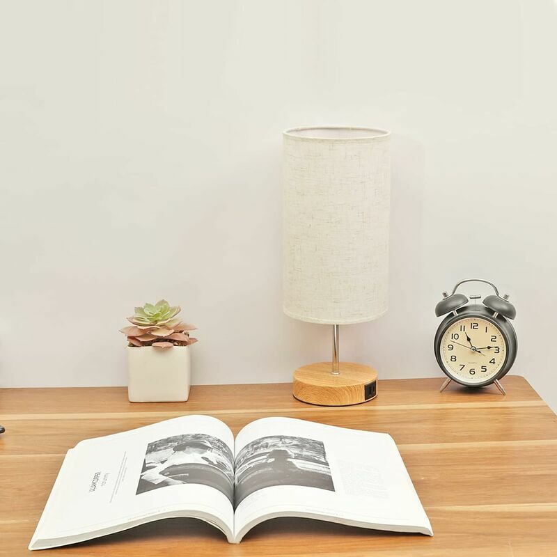 Lampe de table industrielle avec 2 ports USB, lampe de table de chevet  vintage entièrement réglable en continu, lampe de lecture de chevet avec  abat-jour en verre grainé pour chambre à coucher