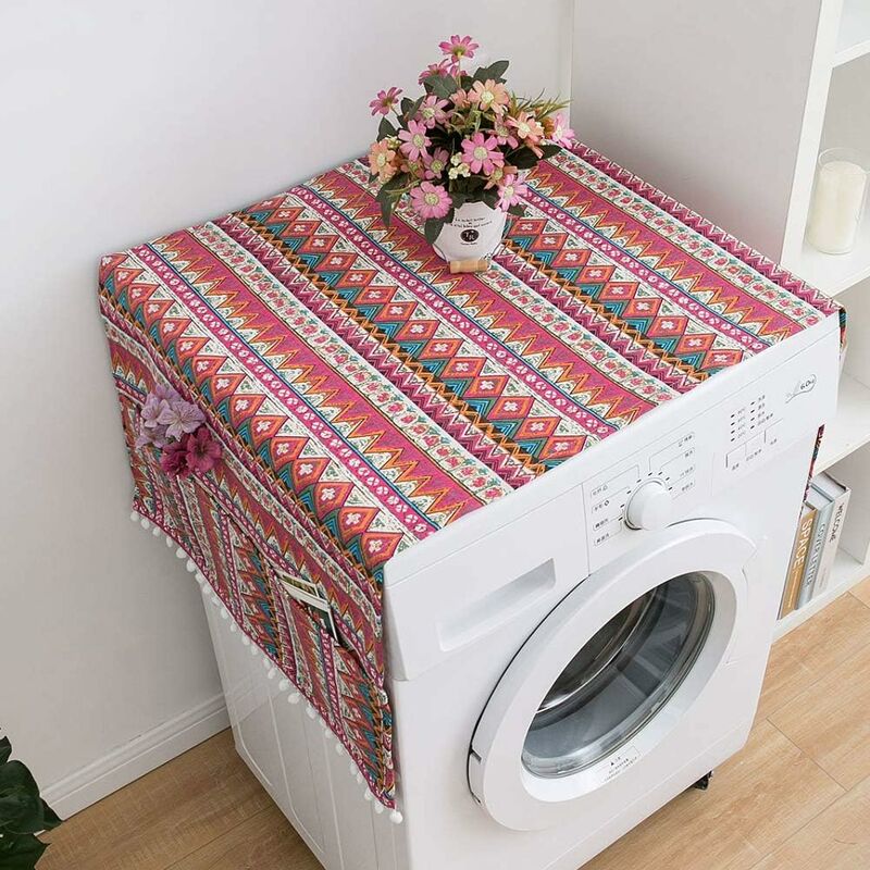 Housse de machine à laver Relaxdays avec sacs - 130 x 55 cm