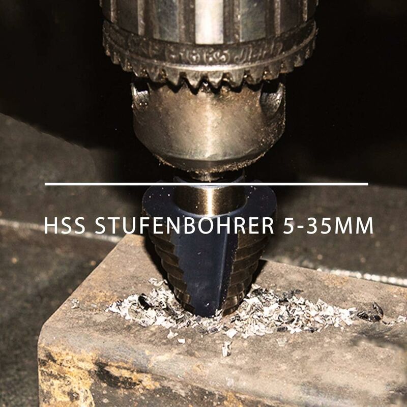 Foret étagé durable en acier HSS, cône en titane, offres de travail du  métal, coupe-trou, multi pour bois et métal, 5-35mm - AliExpress