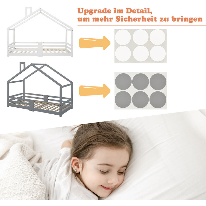 Need Sleep lit cabane Enfant 80x160 cm avec Barriere asymétrique