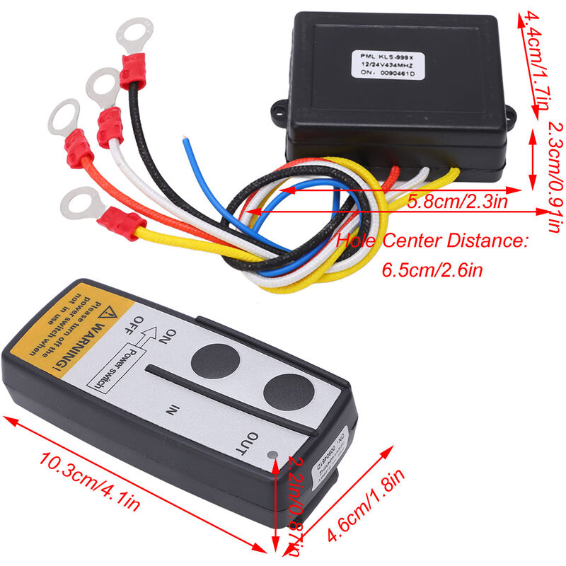 XVX Kit de relais de treuil 12V 250A avec interrupteur de contacteur de  relais de télécommande pour véhicule industriel