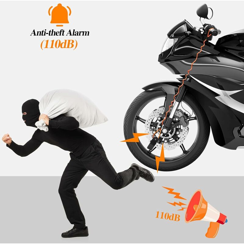 Anti-Vol pour Moto - Bloc disque avec Alarme 110 DB – Le Pratique du Motard