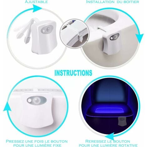 Eclairage LED pour WC / Capteur de Mouvement Luminaire pour