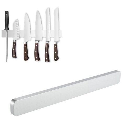 Accessoire de rangement pour cuisine，Porte Couteaux Aimanté Mural Porte  Couteau en Acier Inoxydable Magnetique 40CM