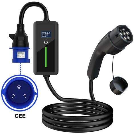 Câble de recharge voiture électrique,Chargeur Portable 7 KW