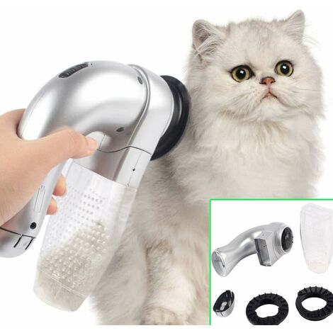 Brosse aspirateur anti poils pour chiens et chats