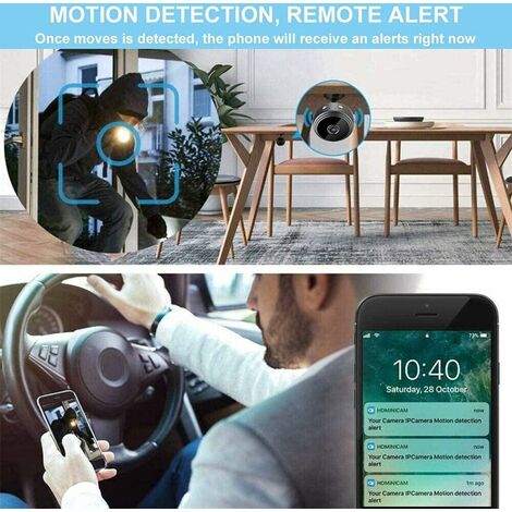 Mini Camera Espion, HD 1080P Spy Caméra de Surveillance WiFi avec
