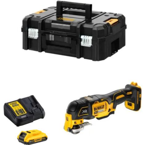 18V (1x2,0 Ah) Multifunktionswerkzeug 32 Zubehörteile in TSTAK - DEWALT DCS355D1-QW