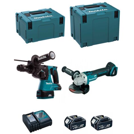 Combopack 2 Werkzeuge 18V LXT (2x5,0Ah) (DHR243Z + DGA504Z) in Mackpac - MAKITA DLX2125TJ1 (1/5)