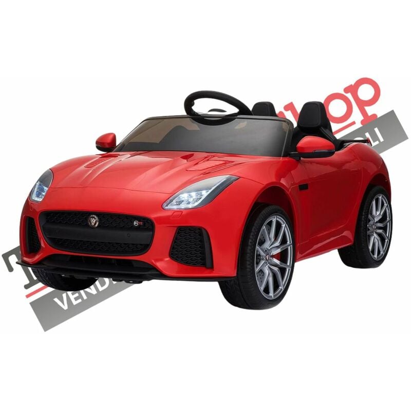 Auto Elettrica per Bambini Jaguar F-TYPE SVR 12V - Sedile in Pelle --Rosso