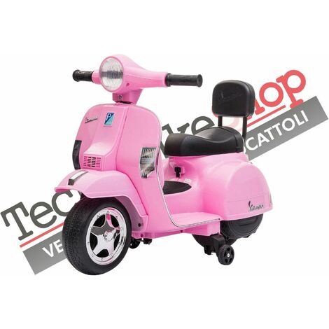 Moto Scooter Elettrico per Bambini Piaggio Mini Vespa PX Small 6V-Rosa