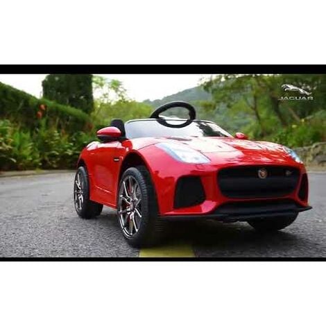 Auto Elettrica per Bambini Jaguar F-TYPE SVR 12V - Sedile in Pelle --Rosso