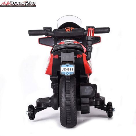 Moto Elettrica per Bambini Tecnobike Shop MOTO POLICE 6V-Rosso