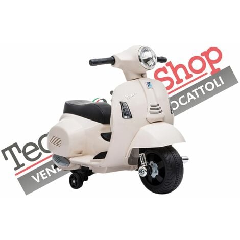 Moto Scooter Elettrico per Bambini Piaggio Vespa Mini GTS Super 6V-Bianco