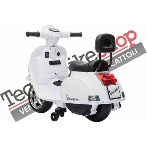 Moto Scooter Elettrico per Bambini Piaggio Mini Vespa PX Small 6V-Celeste