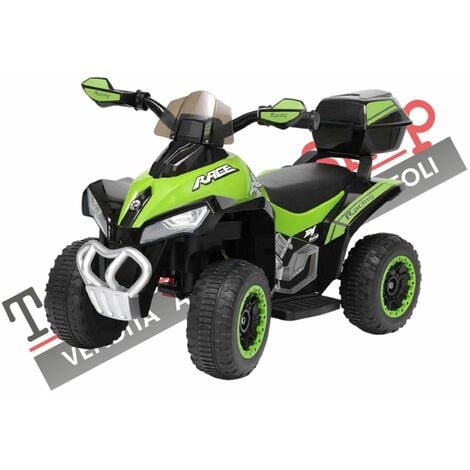 Mini quad elettrico per bambini DELUXE quattro ruote giocattolo VERDE 6V  LT928