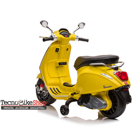 Moto Scooter Eelettrico per Bambini Piaggio Vespa Sprint 12V-Giallo