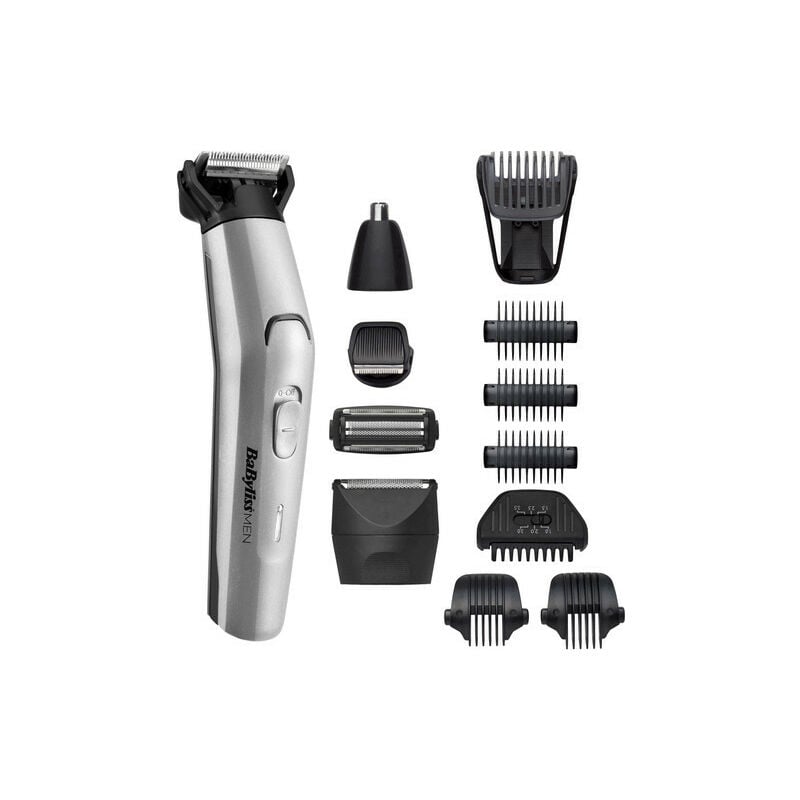 AFEITADORA BABYLISS CORPORAL MULTIGROOM PARA CUERPO 11 EN 1 SIN CABLE PLATA