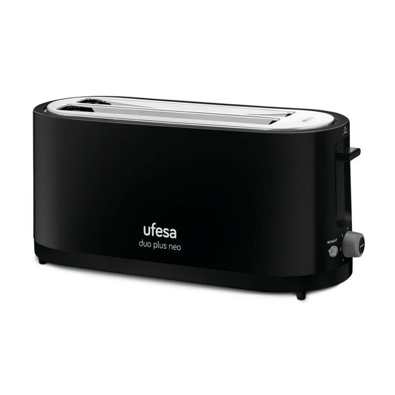 TOSTADOR UFESA 2 RANURAS LARGAS BOCA ANCHA NEGRO 1400W DUO PLUS NEO