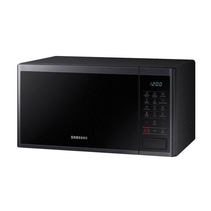 Microondas con Grill SAMSUNG MG23J5133AG 800w 23L Interior Cerámico 16 recetas Negro