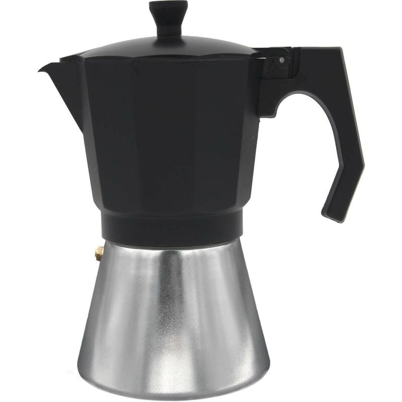 CAFETERA BASTILIPO INDUCCION MOKKA 6 TAZAS NEGRO Y ALUMINIO