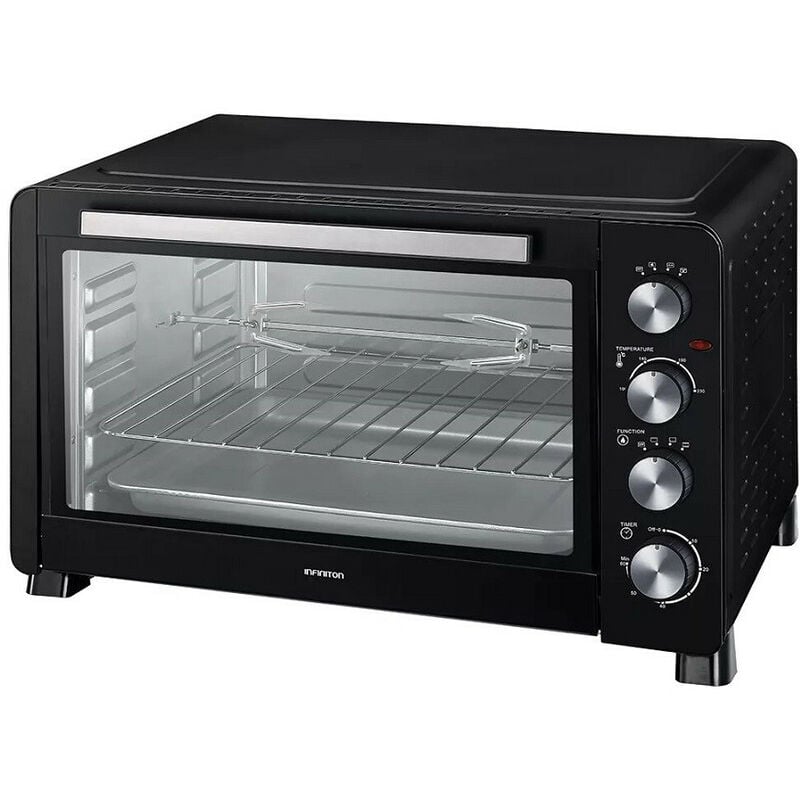 HORNO INFINITON SOBREMESA 60L. NEGRO 2500W CONVECCION DOBLE ACRISTALAMIENTO