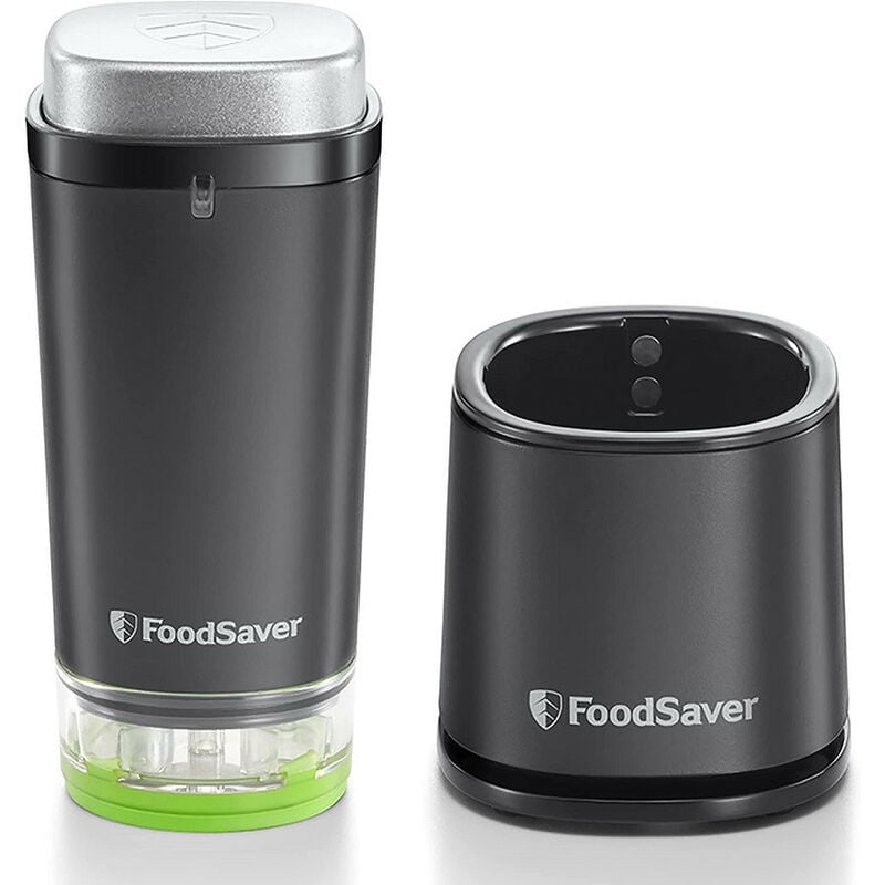 ENVASADORA FOODSAVER VS1199X DE alimentos inalámbrica y portátil con base de carga 1 recipiente para contenidos frescos y 5 bols