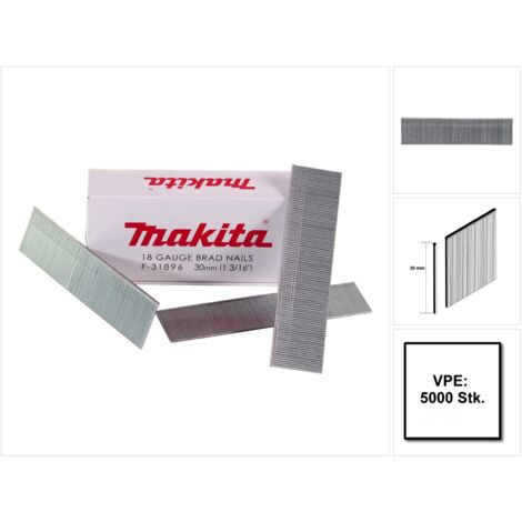 Mannkopfnägel mini brads 30 mm 18 Ga für Nagler - MAKITA F-31896