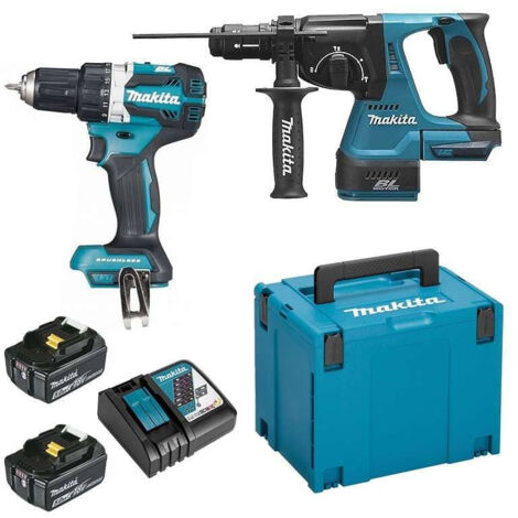 MAKITA Kit DLX2191TJ (DDF484 DHR243 2 x 5,0 Ah DC18RC MAKPAC 4)