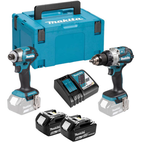 Kombipack 2-Werkzeug-Set 18 V (DHP489 + DTD173) (2 × 5,0 Ah) – MAKITA DLX2528TJ