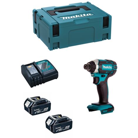 18V Schlagschrauber MAKITA + 2 Li-Ion 5Ah Akkus + Ladeger√§t + Makpac Koffer - DTD152RTJ