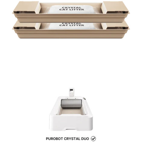 PETKIT Litière Cristalline pour Chat,Comprend un Bol de Rechange,Anti-Odeurs, Anti-Poussière,Adapté au PETKIT Purobot Crystal Duo (Deux Sacs)