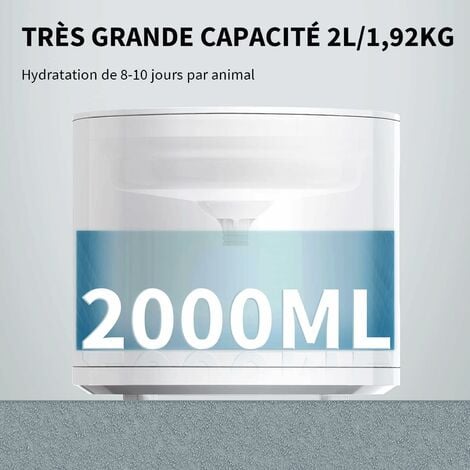PETKIT EVERSWEET Solo 2 Pompe sans Fil，Fontaine d'eau pour Animaux, Contrôlé par l'APP, Ultra Silencieux , Mode Smart/Normal/DND, fenêtre de Niveau d'eau, Distributeur d'eau pour Chats et Chiens - 2L