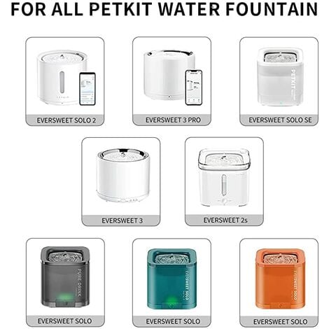 PETKIT Élément Filtrant Distributeur d’Eau pour Chat et Chien, 3.0 5 pièces à Utiliser sur Les distributeurs d’Eau EVERSWEET 2.0 & 3.0 & CYBERTAIL