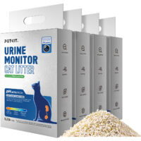 Litière pour chat en tofu 100 % naturel – Détection de pH – Sans poussière – Fort pouvoir agglomérant – Compatible avec bacs PETKIT