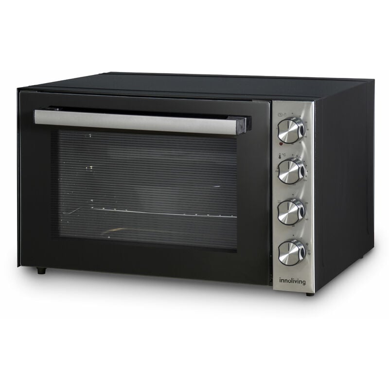 Behome Forno Elettrico 30 litri Ventilato  Autopulente, Smaltato,  Temperatura fino a 320° Doppio Vetro con Luce Interna e Timer 2 Teglie e 1  Griglia (30 L, Black) : : Casa e cucina