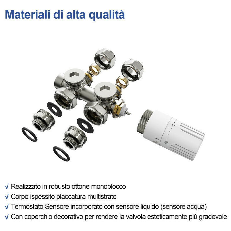 2 Chiavi Per Sfiato Radiatori In Ottone - Per Eliminare Aria Dai Termosifoni, Universali - Foto 8