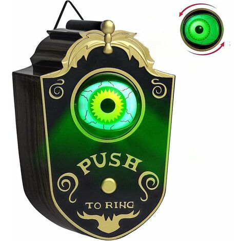 One Eye Lights Up Animated Doorbell with Spooky Sounds, Kids Activity