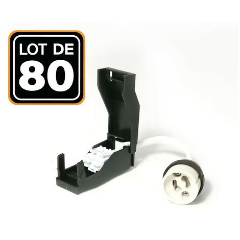 Satz von 80 GU10 Keramikbuchsen Automatisch 230V Klasse 2