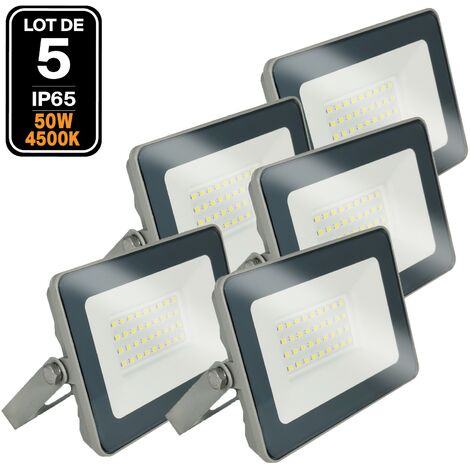 5 LED-Fluter 50W Proline Kaltweiß 6500K Hohe Helligkeit.