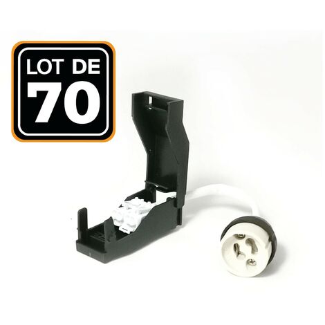 Satz von 70 GU10 Keramikbuchsen Automatisch 230V Klasse 2