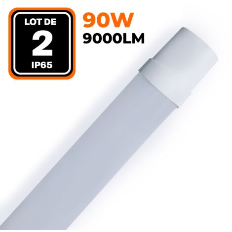 2ER-PACK LED-LICHTLEISTEN 90W 9000LM 150CM WASSERDICHT IP65
