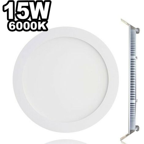 15W LED-Einbaustrahler, rund, extra flach Kaltweiß 6000K