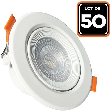 Lot de 50 Spot LED Encastrable Rond 5W - Blanc Neutre 4000K
